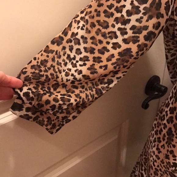 Coin sheer Dress, leopard print, size Medium - Picture 4 of 6